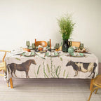 Illustrated Linen Tablecloth - Farm Animals