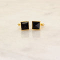 Fleur Di Lis  - Dapper Black Onyx Cuff Links
