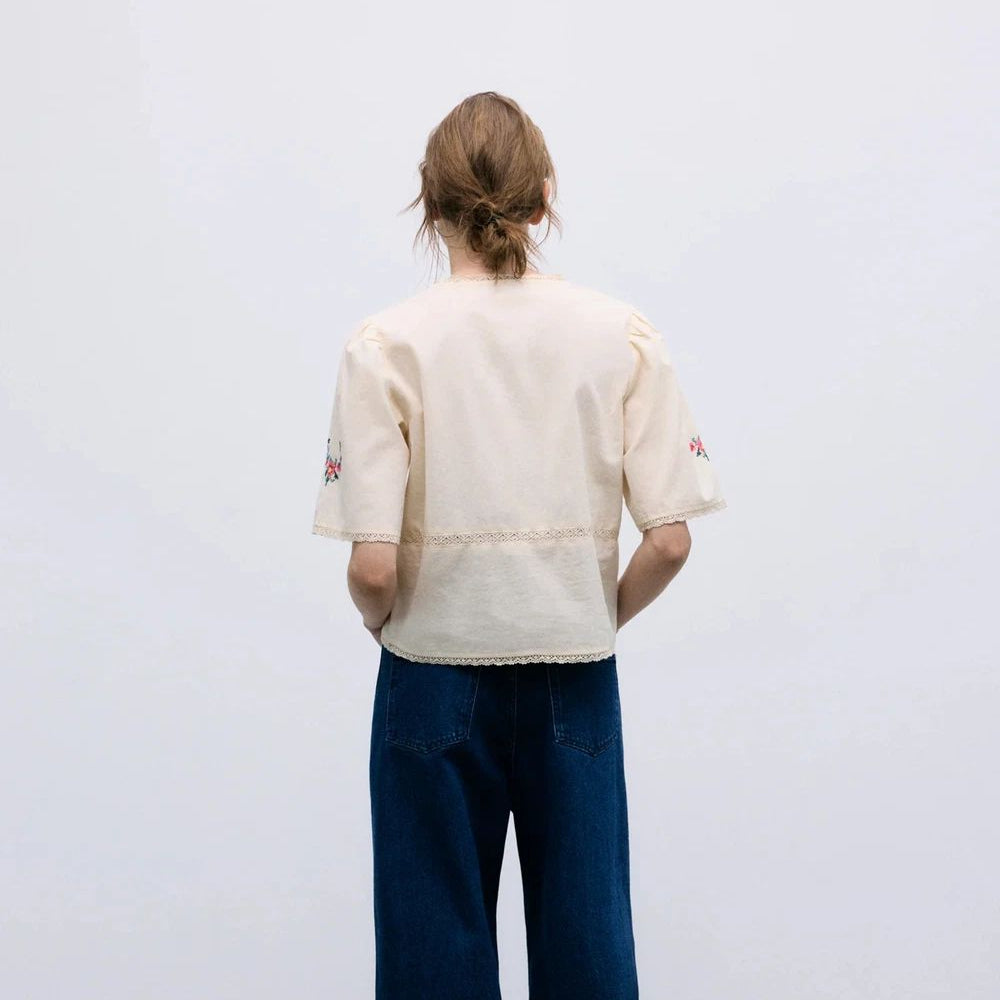 The New Society - Narcise Woman Blouse Ecru