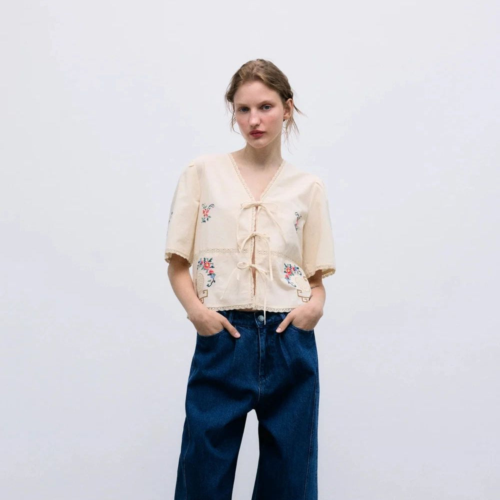 The New Society - Narcise Woman Blouse Ecru