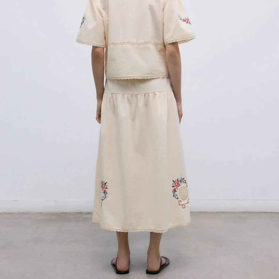 The New Society -Narcise Woman Skirt Ecru