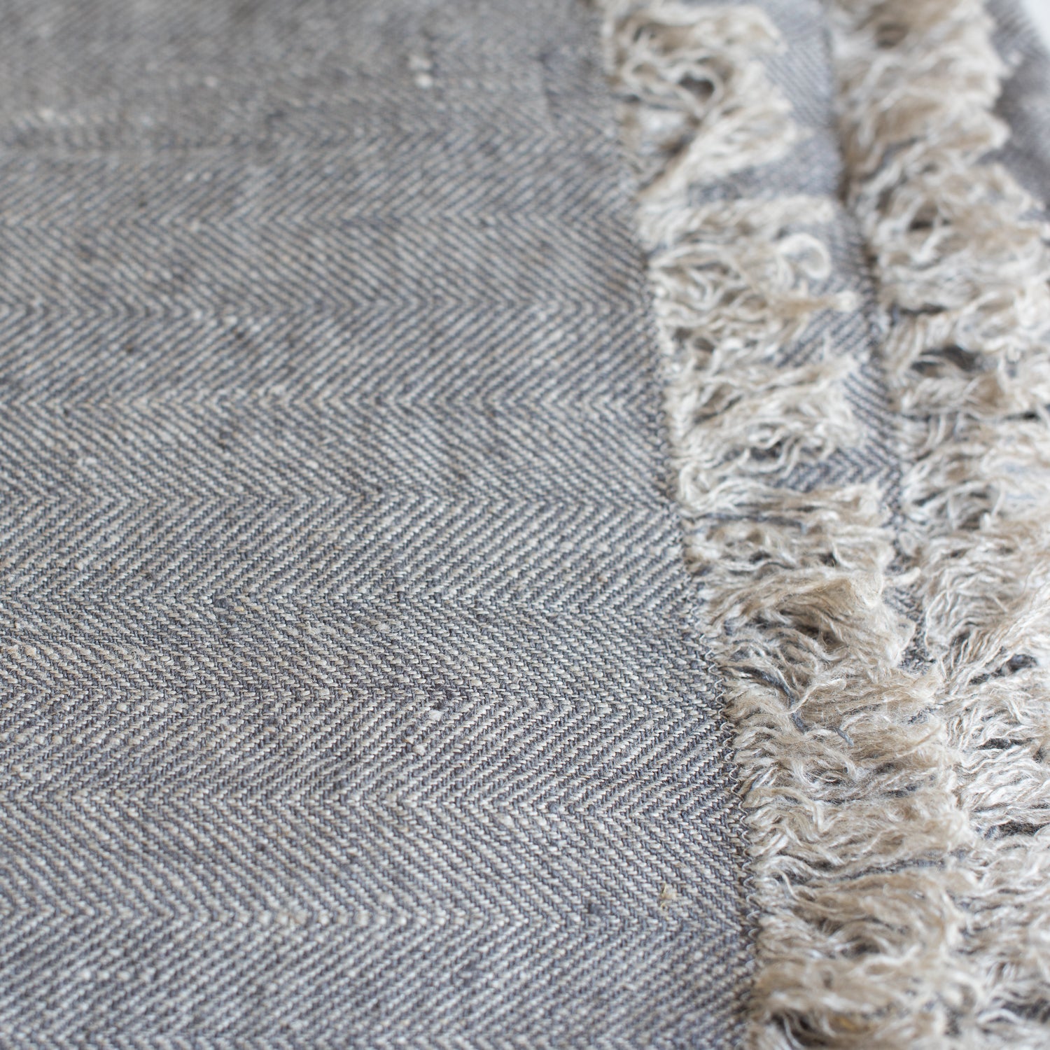 +Swedish Linen Herringbone Throws - The Lost + Found Department