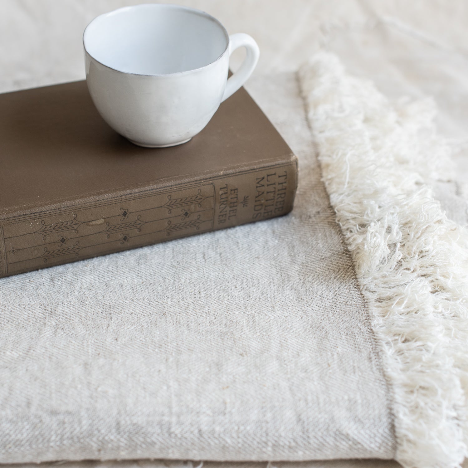 +Swedish Linen Herringbone Throws - The Lost + Found Department