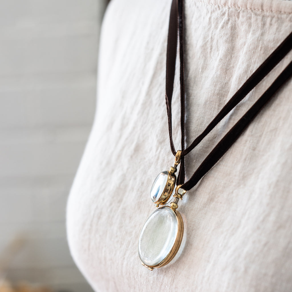 + Rock Crystal Lockets - The Lost + Found Department