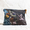 Swarm Canvas Painting Zip Clutch -  Violets & Cyclamens - The Lost + Found Department