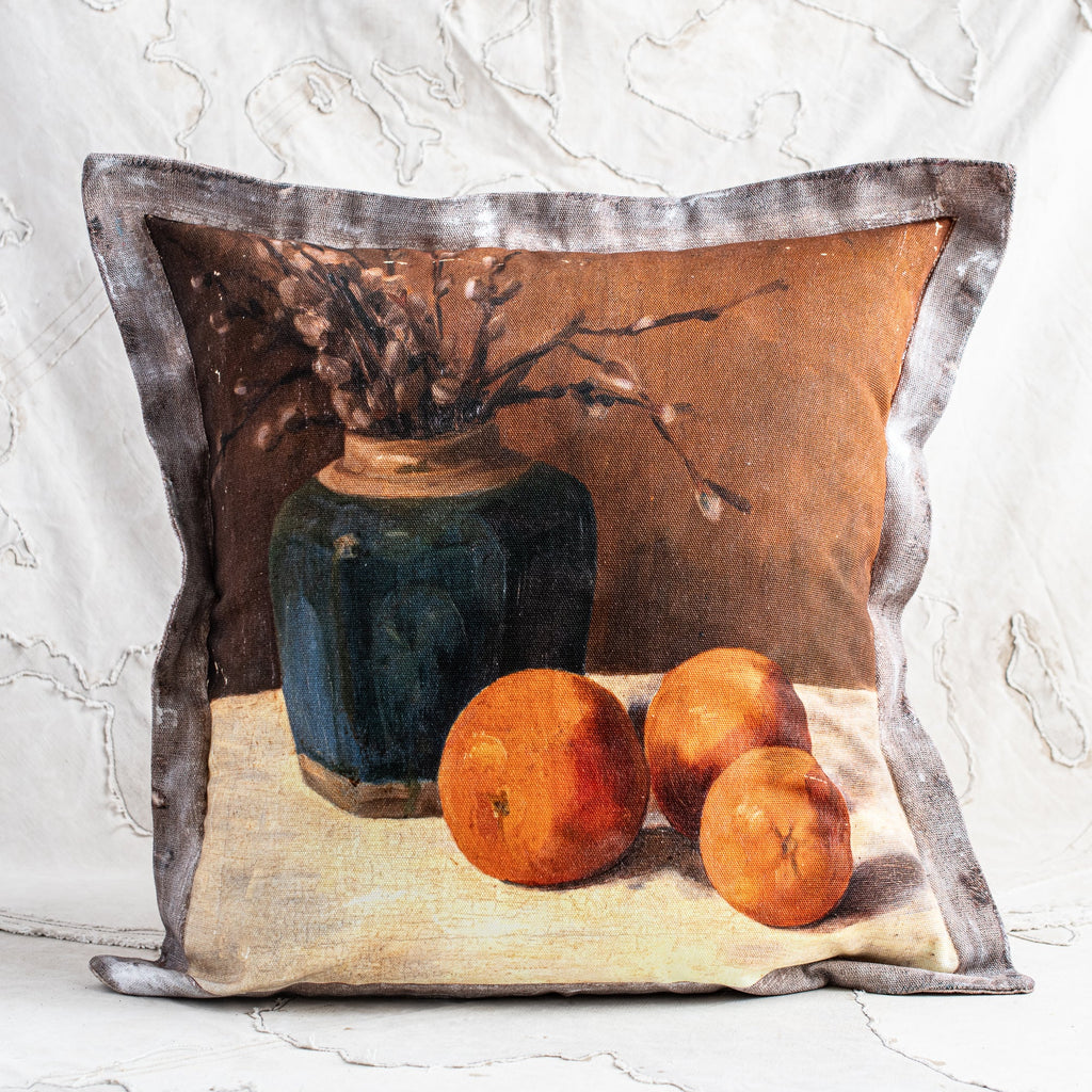 Swarm Heavy Canvas Cushion -  Oranges - The Lost + Found Department