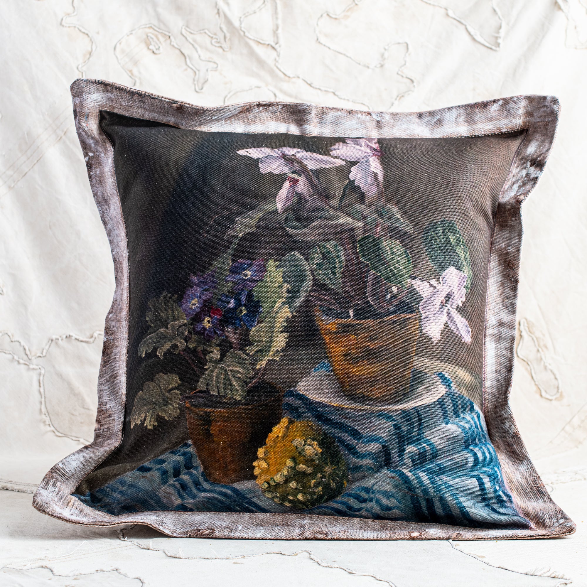 Swarm Heavy Canvas Cushion -  Violets - The Lost + Found Department