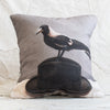 Anita Mertzlin Linen Cushion - Magpie on Hat Cushion (Limited Edition) - The Lost + Found Department