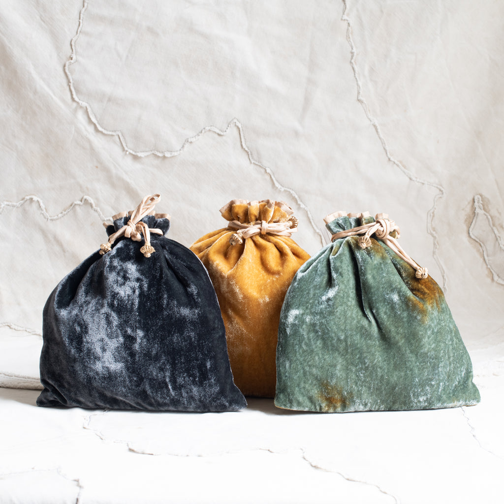 + Handmade Silk String Pouches - The Lost + Found Department