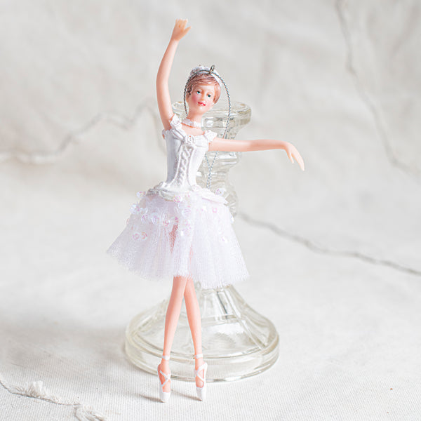 Ballerina Sequin Tutu Decoration - White - The Lost + Found Department