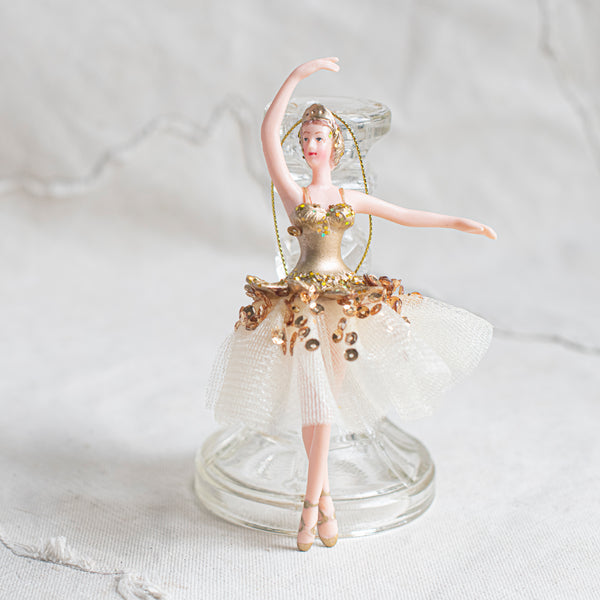 Ballerina Cream Gold Tutu Decoration - The Lost + Found Department