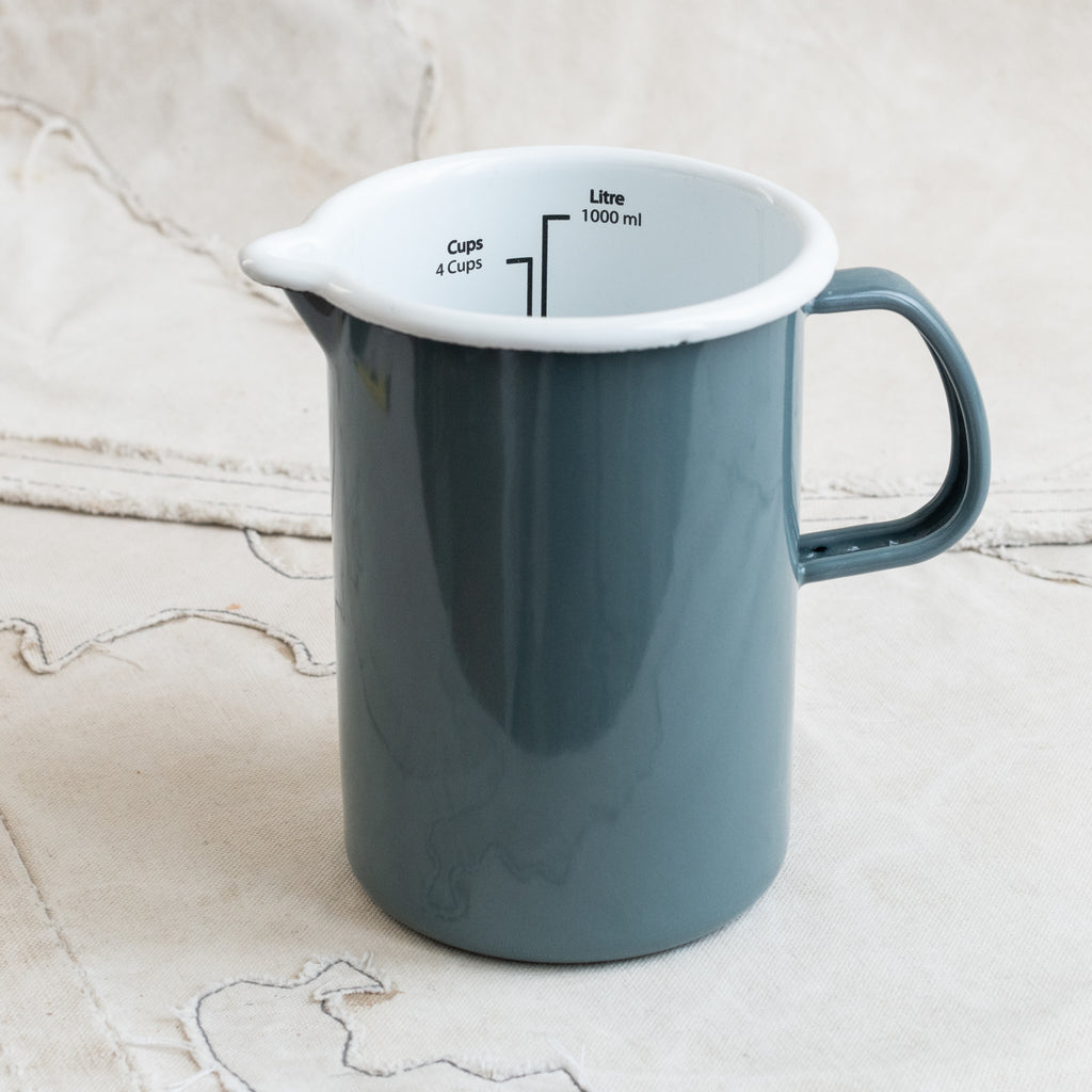 + Enamel Measuring Jugs - 1 Ltr - The Lost + Found Department