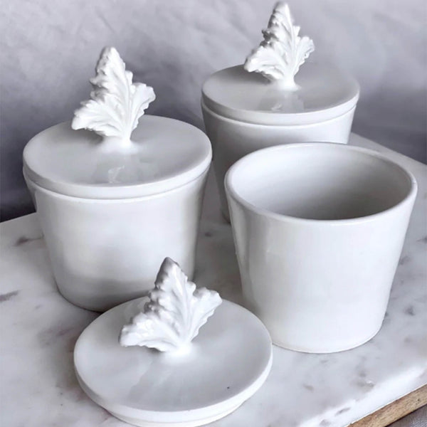 + Nikki Witt Ceramic Fleur De Lys Lidded Jar - The Lost + Found Department