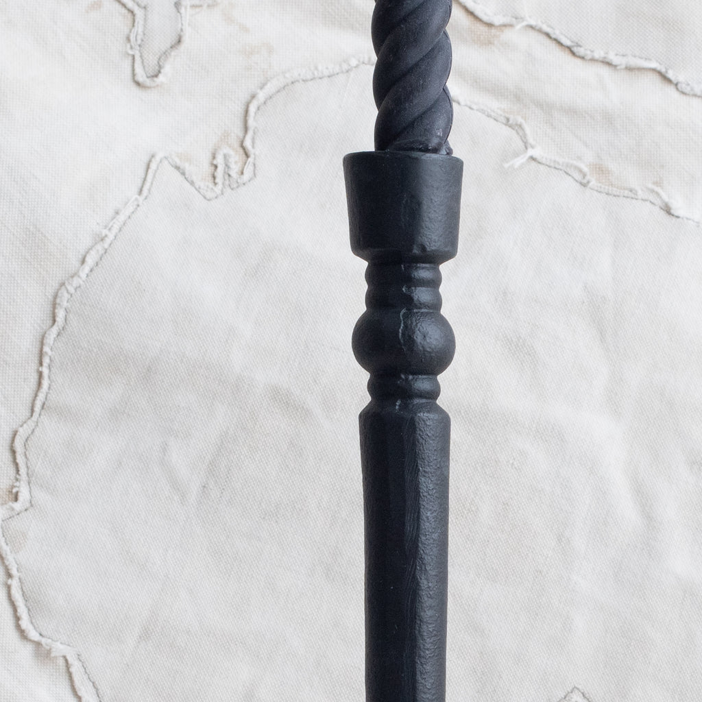 Forged Metal Candlestick - Black - The Lost + Found Department