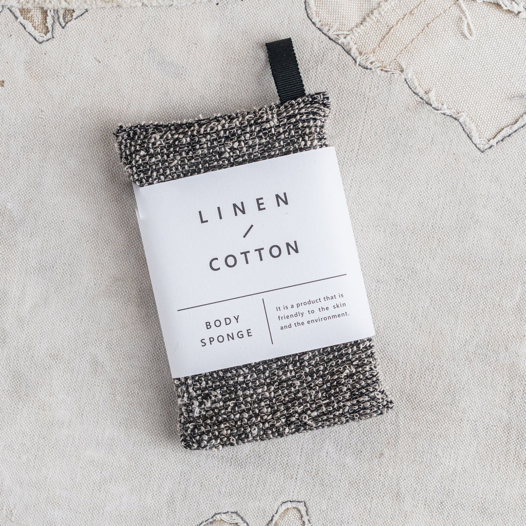 Japanese Body Sponge  -  Linen & Cotton