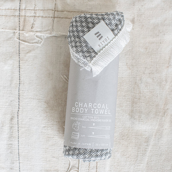 Japanese Charcoal Body Wash Towel - The Lost + Found Department