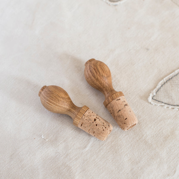 + Oak Bottle Stoppers - The Lost + Found Department