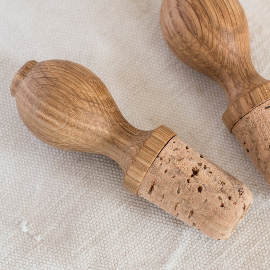 + Oak Bottle Stoppers - The Lost + Found Department