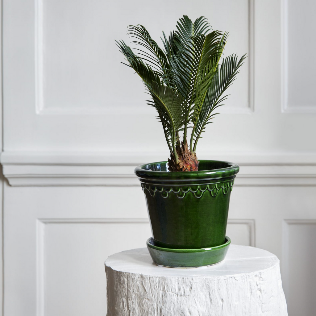 Bergs Potter Copenhagen "Castle' Pot -  Glazed Green Emerald - The Lost + Found Department
