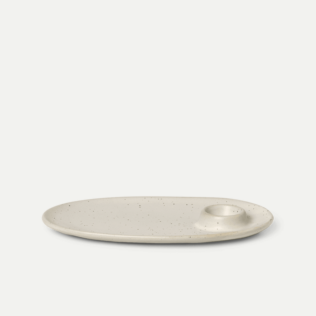 Flow Breakfast Plate - Off-white speckle by Ferm - The Lost + Found Department