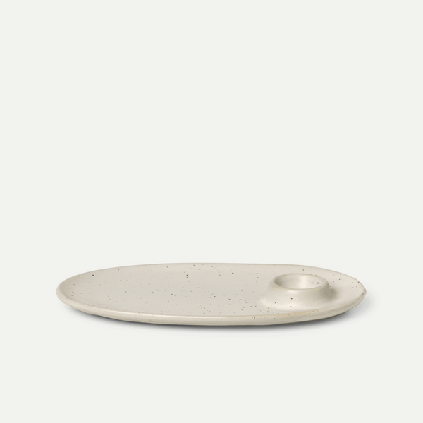 Flow Breakfast Plate - Off-white speckle by Ferm - The Lost + Found Department