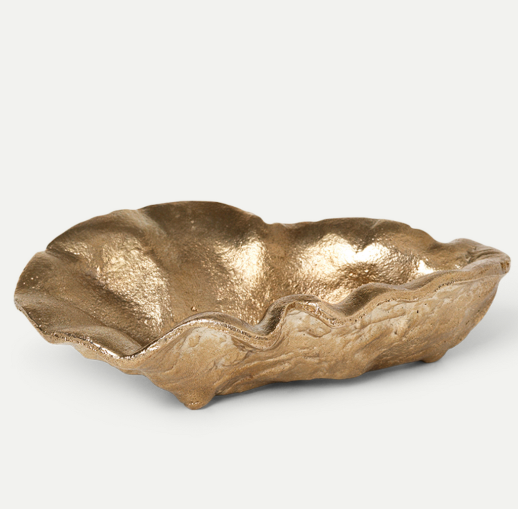 + Oyster Bowl - Brass by Ferm Living - The Lost + Found Department