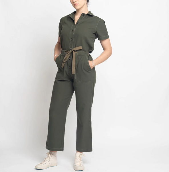 + Canvas Short Sleeve Jumpsuit - The Lost + Found Department