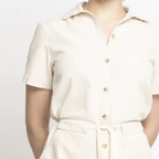 + Canvas Short Sleeve Jumpsuit - The Lost + Found Department