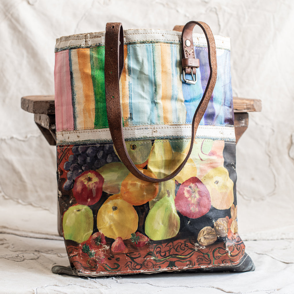 Swarm Original Painting Tote - Fruit and Wine - The Lost + Found Department