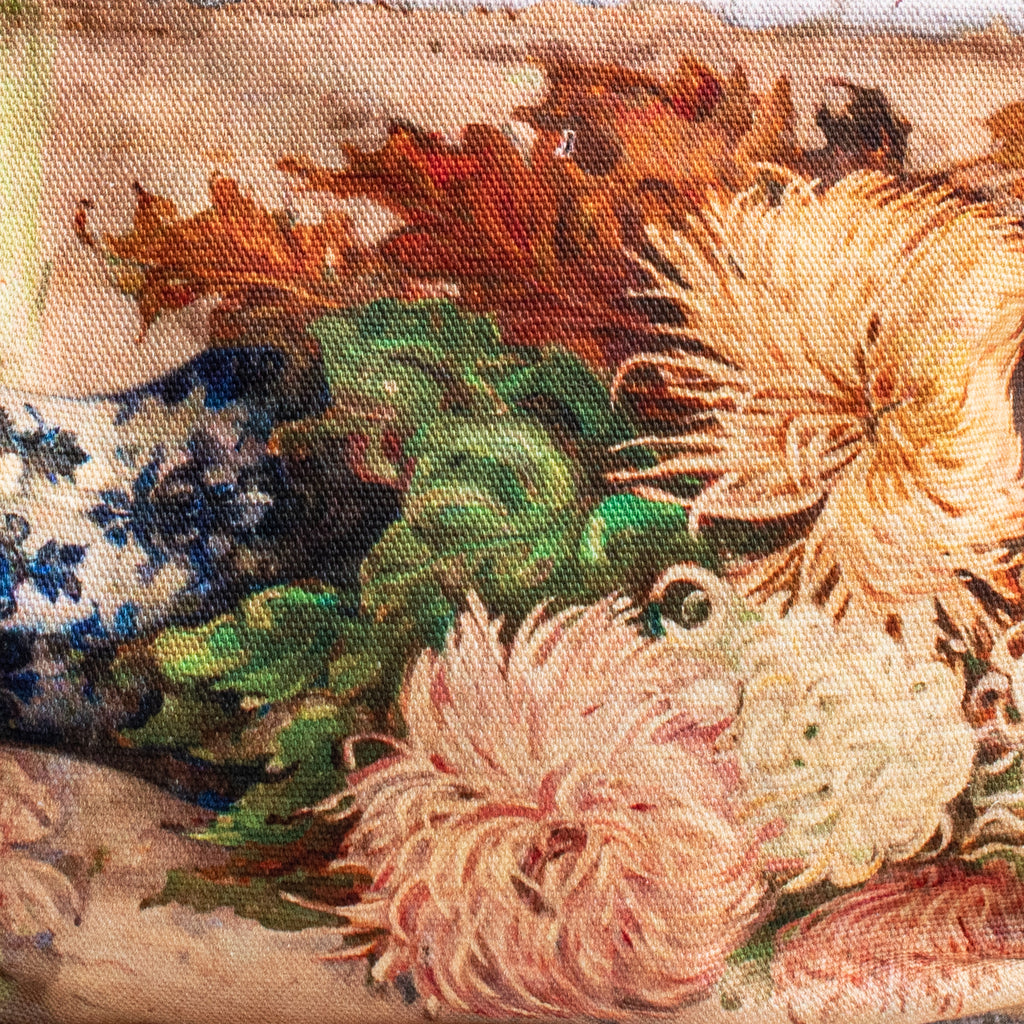Swarm Canvas Painting Zip Clutch - Chrysanthemum - The Lost + Found Department