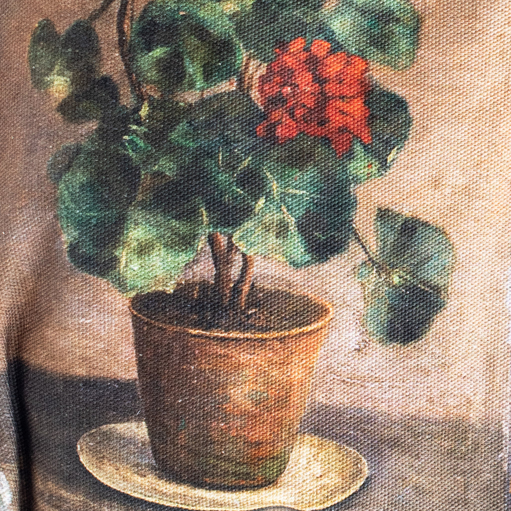 Swarm Canvas Painting Zip Clutch - Red Geraniums - The Lost + Found Department
