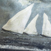 Swarm Canvas Painting Zip Clutch - Sail Boats - The Lost + Found Department