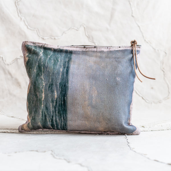 Swarm Canvas Painting Zip Clutch - Sea - The Lost + Found Department