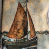Swarm Canvas Painting Zip Clutch - Two Sails - The Lost + Found Department