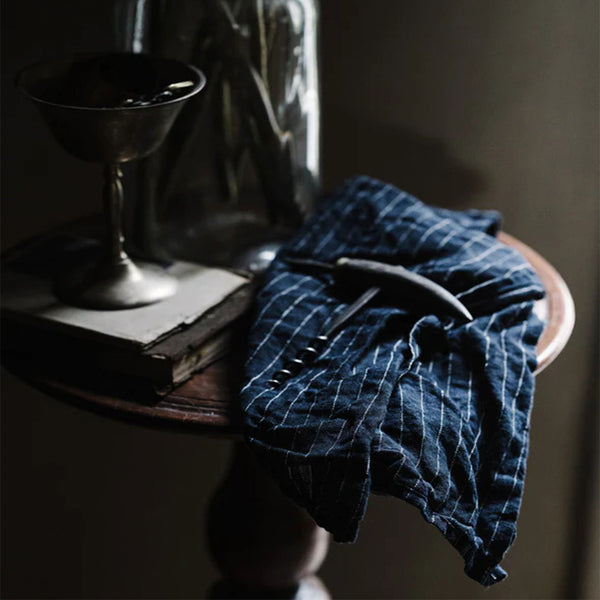+ Tea Towels - Stripes Navy Pinstripe by Metta - The Lost + Found Department