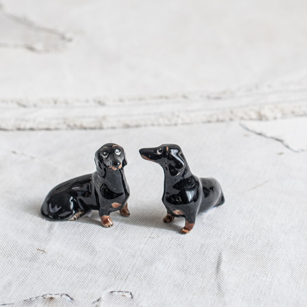 Handcrafted Ceramic Figurines Dachshund Sausage Dog The Lost
