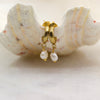 Freshwater Pearl Brass Huggie Hoop - The Lost + Found Department
