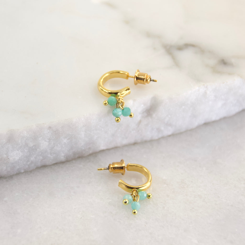 Gemstone Huggie Hoop - The Lost + Found Department