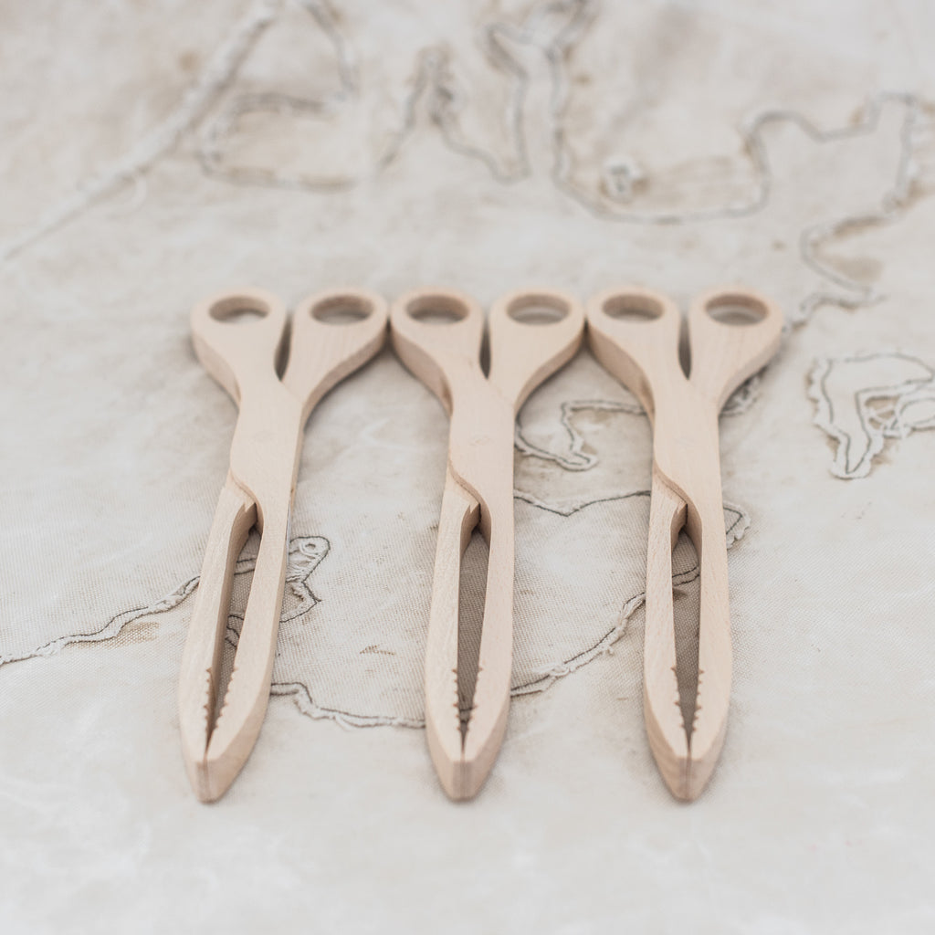 + Wooden Scissor Tongs - The Lost + Found Department